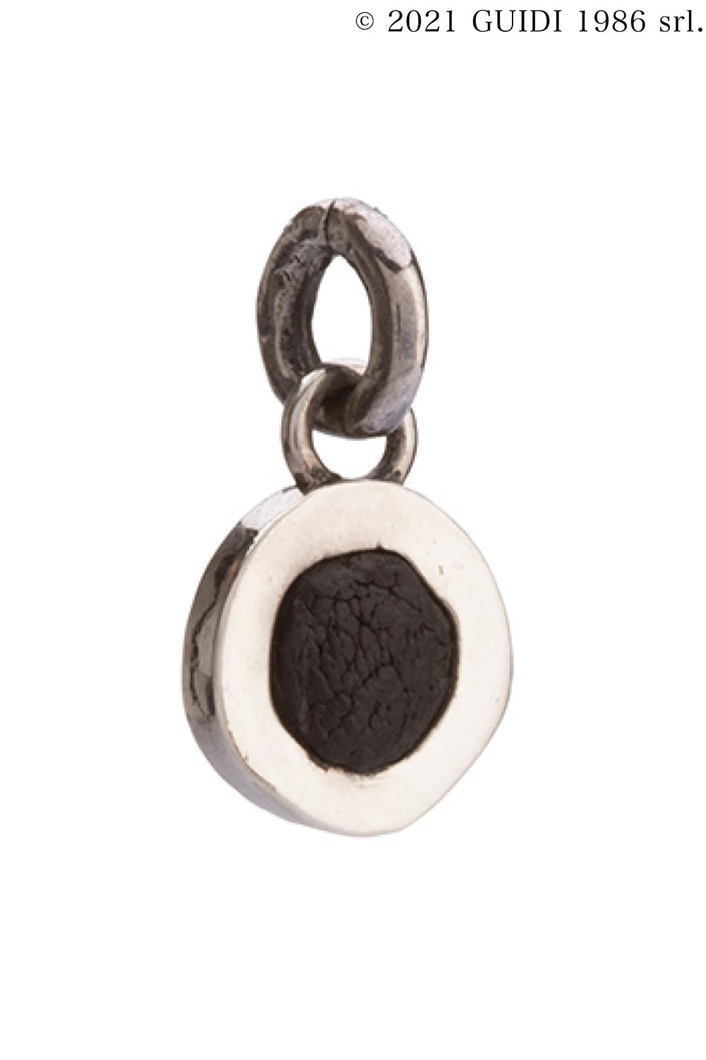 G-CI03 - Leather × Silver Round Charm