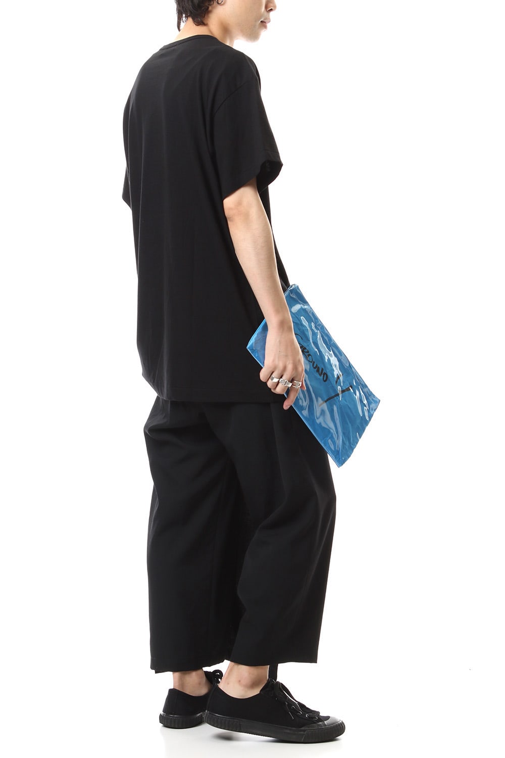 Polyvinyl Chloride Clutch bag Blue