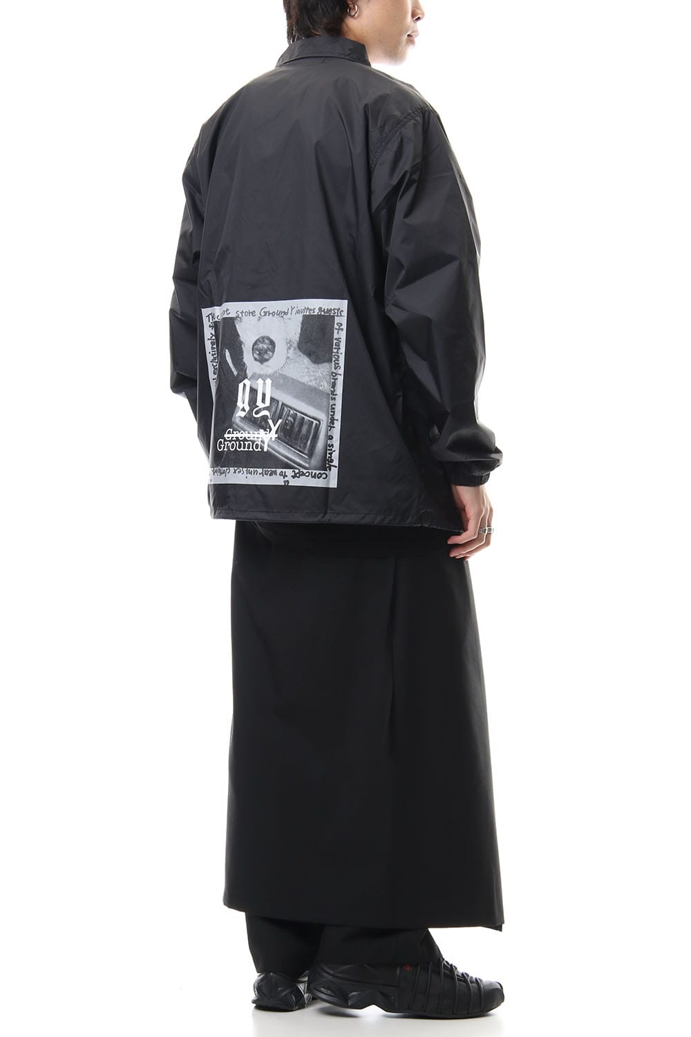 Emblem/Rin print nylon coat jacket