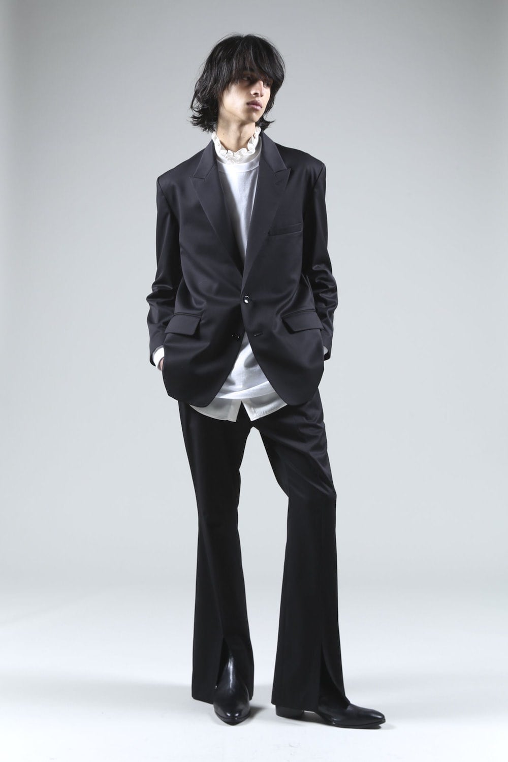 Peaked Lapel Daddy Jcaket (Black)