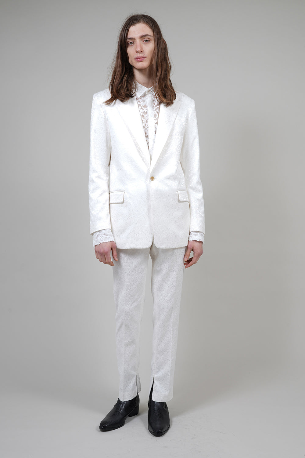 Dendrobium Race Regular Lace Shirt Off White