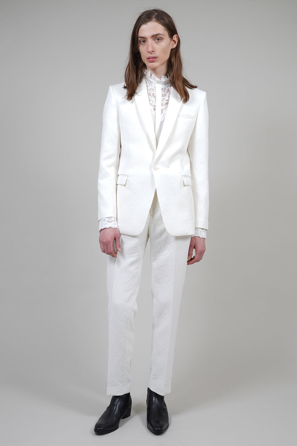 Dendrobium Race Victorian Lace Shirt Off White