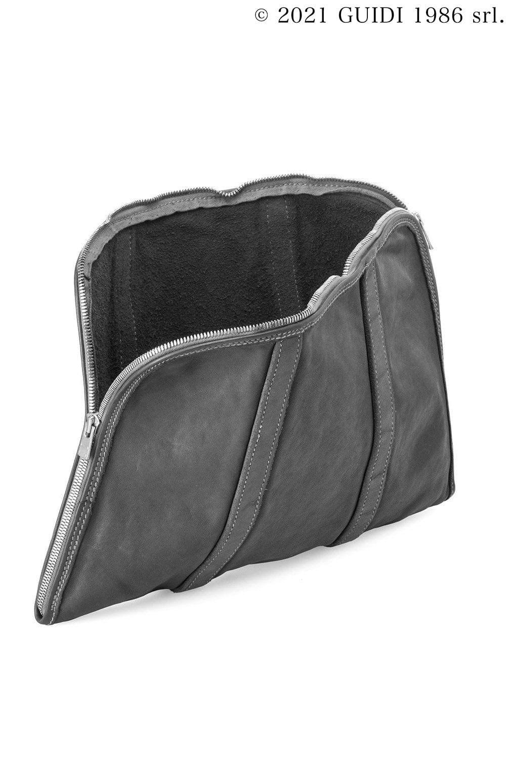 GB0007 - Large Flat Leather Clutch Bag