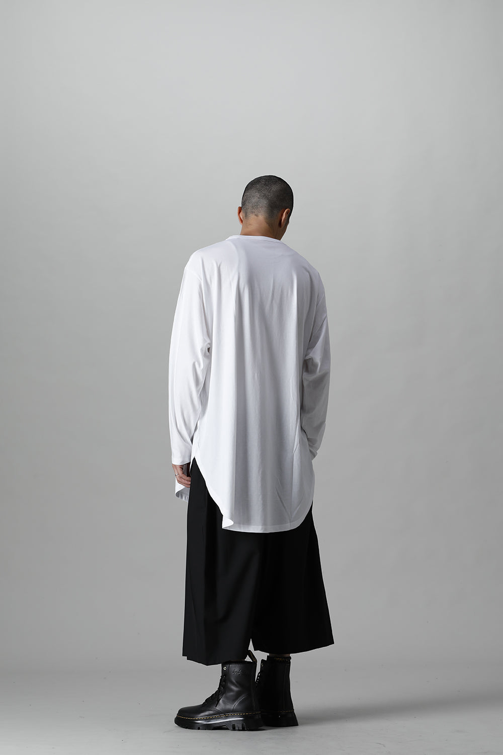 Jumbo round long sleeve White