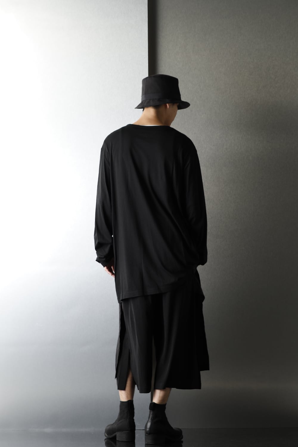 ダブルカラー Tシャツ ロング