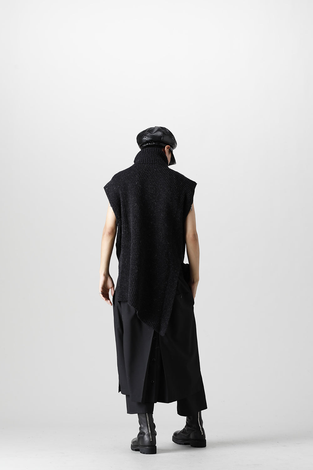 Detachable Big Turtle knit Dark Gray