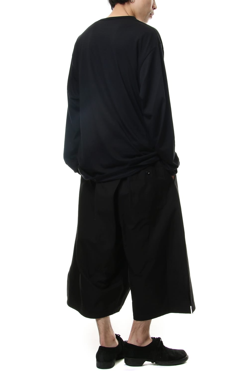 Left wrap pants Black