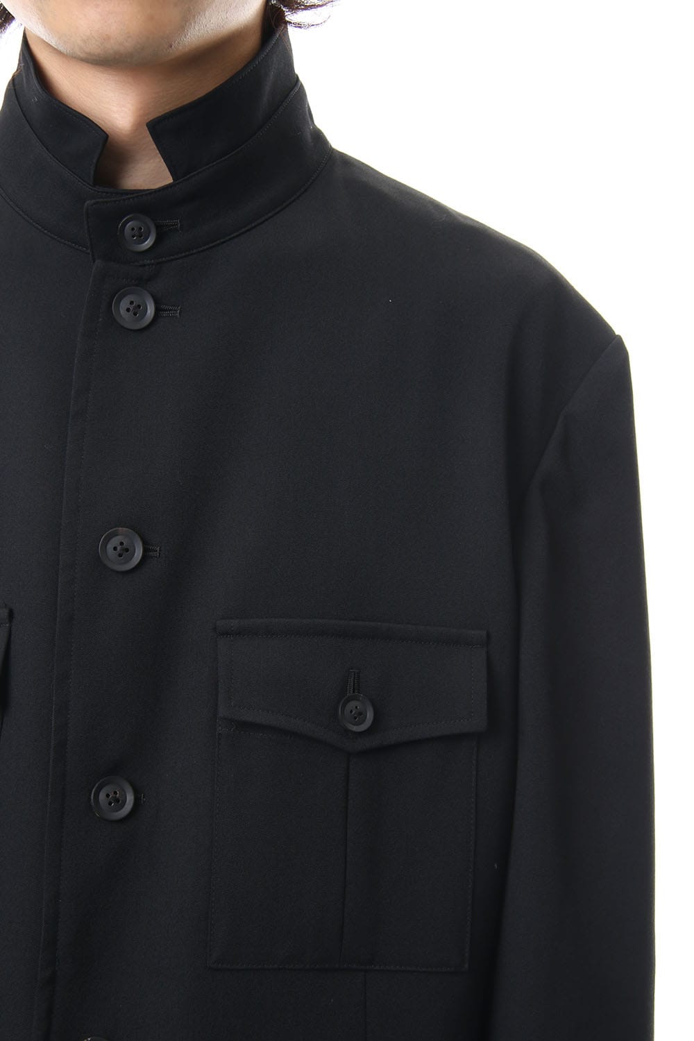 Wrinkled Gabardine Stand fastenerJacket