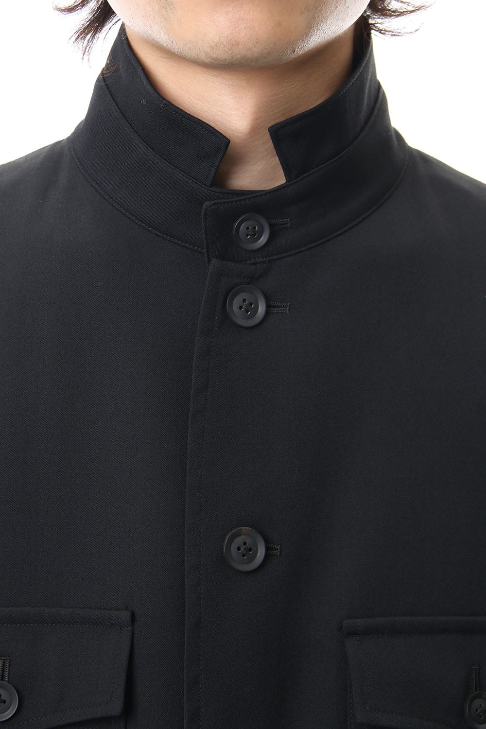 Wrinkled Gabardine Stand fastenerJacket