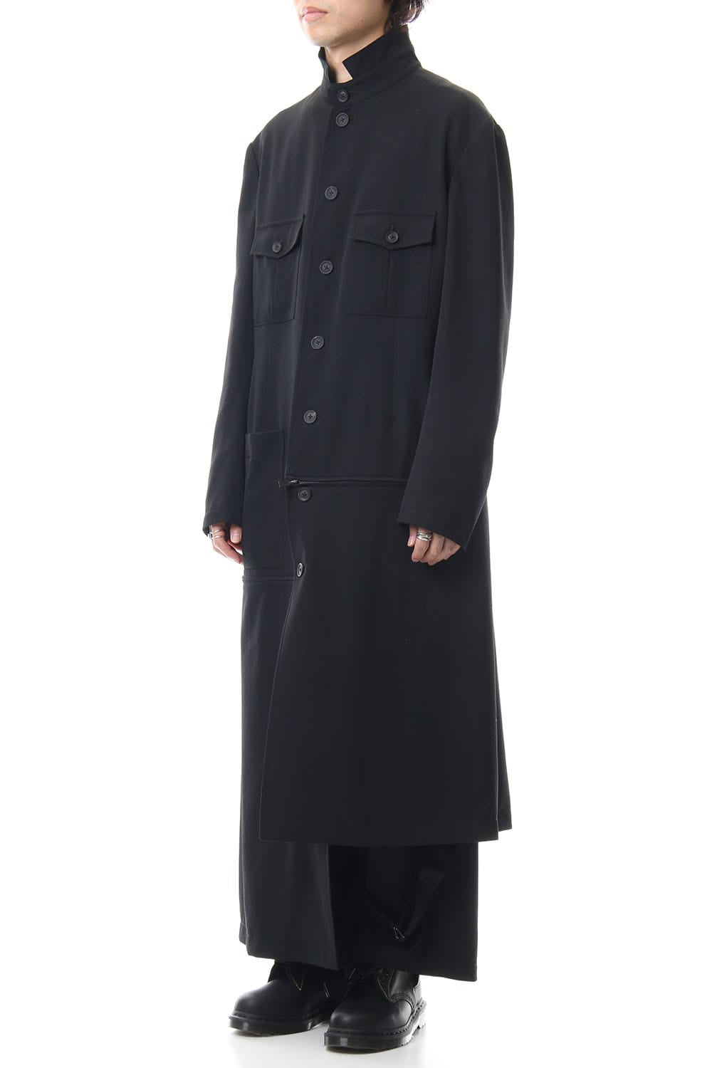 Wrinkled Gabardine Stand fastenerJacket