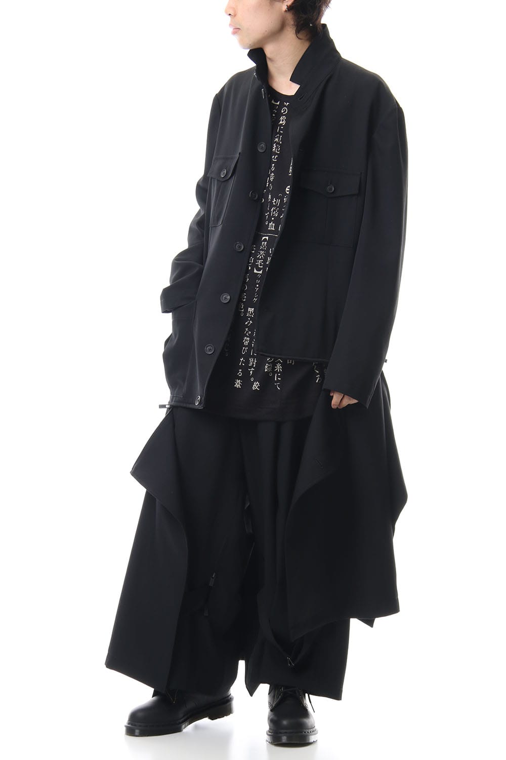 Wrinkled Gabardine Stand fastenerJacket