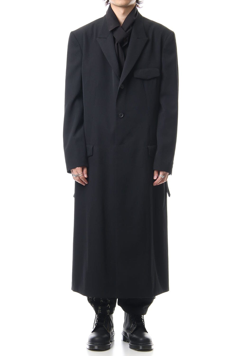 Wrinkled Gabardine 3B Peaked lapel Jacket