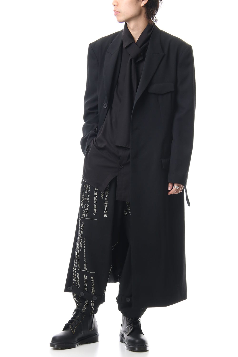 Wrinkled Gabardine 3B Peaked lapel Jacket