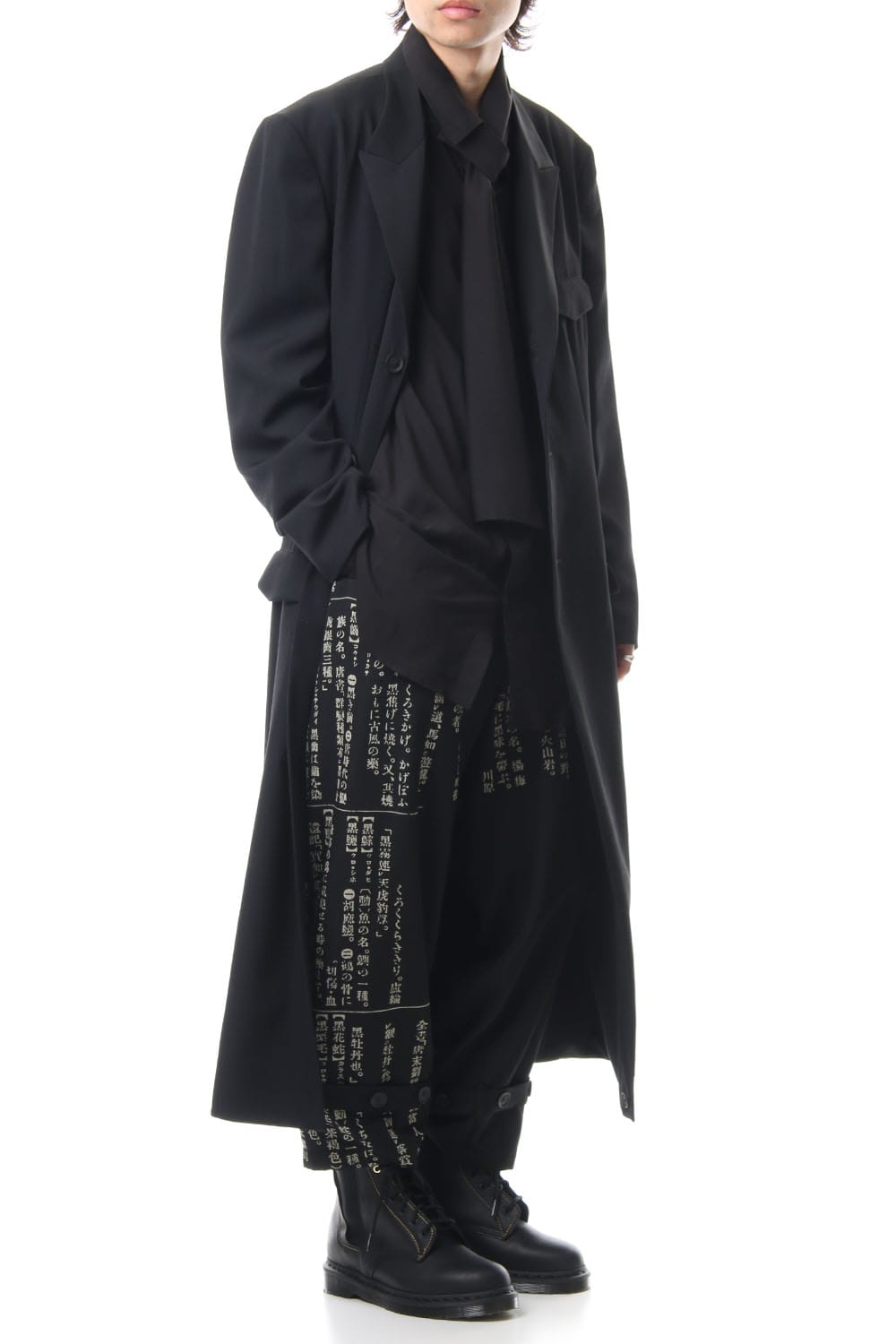 Wrinkled Gabardine 3B Peaked lapel Jacket