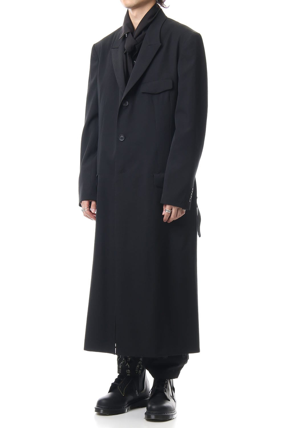 Wrinkled Gabardine 3B Peaked lapel Jacket