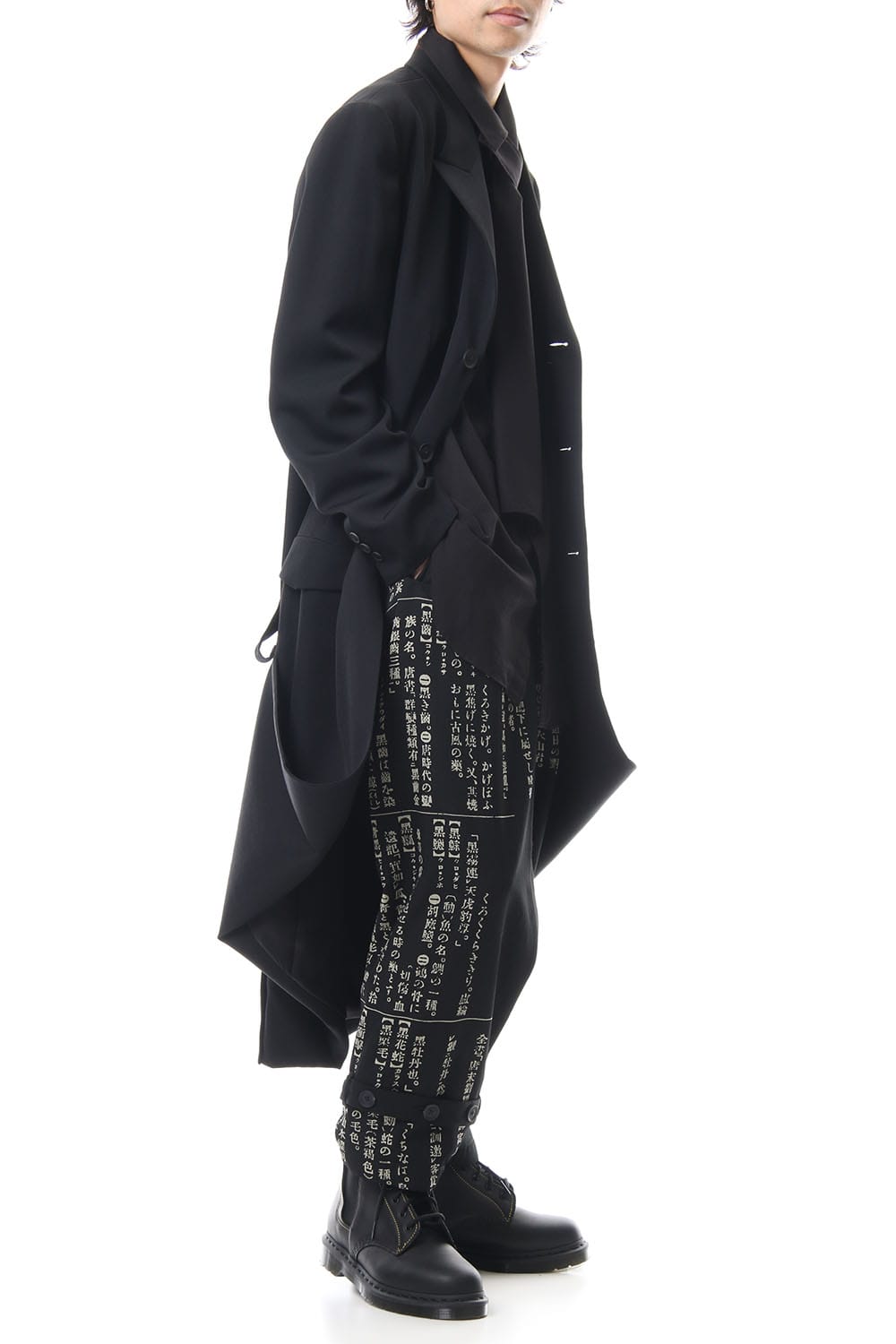 Wrinkled Gabardine 3B Peaked lapel Jacket