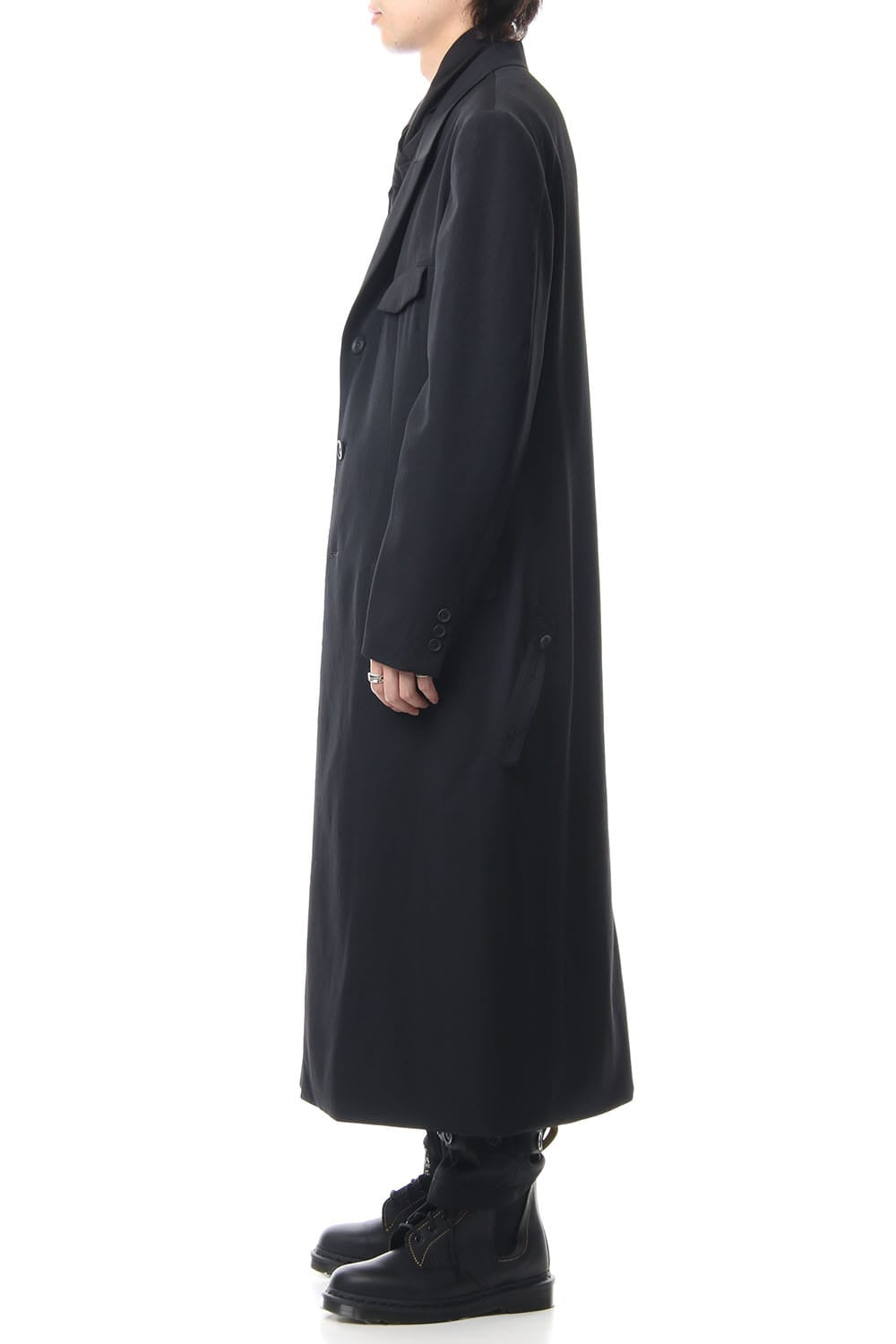 Wrinkled Gabardine 3B Peaked lapel Jacket