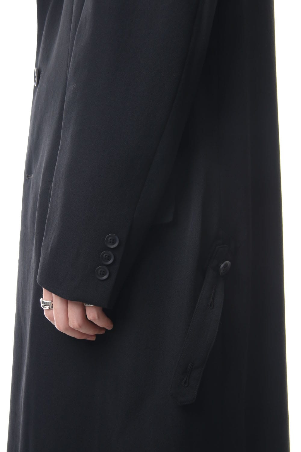 Wrinkled Gabardine 3B Peaked lapel Jacket