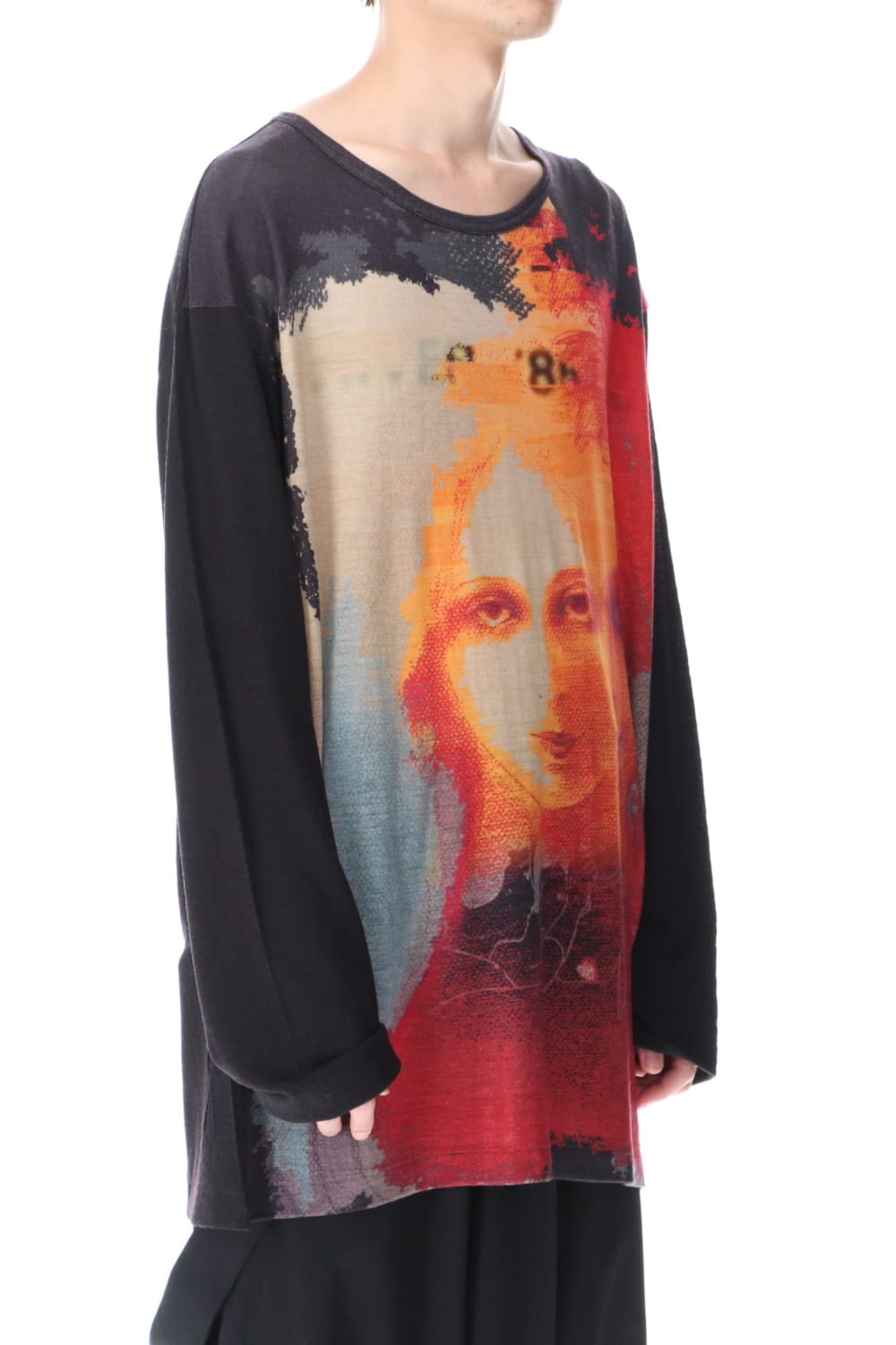 ラウンド ネック 内田すずめ プリント T-シャツ