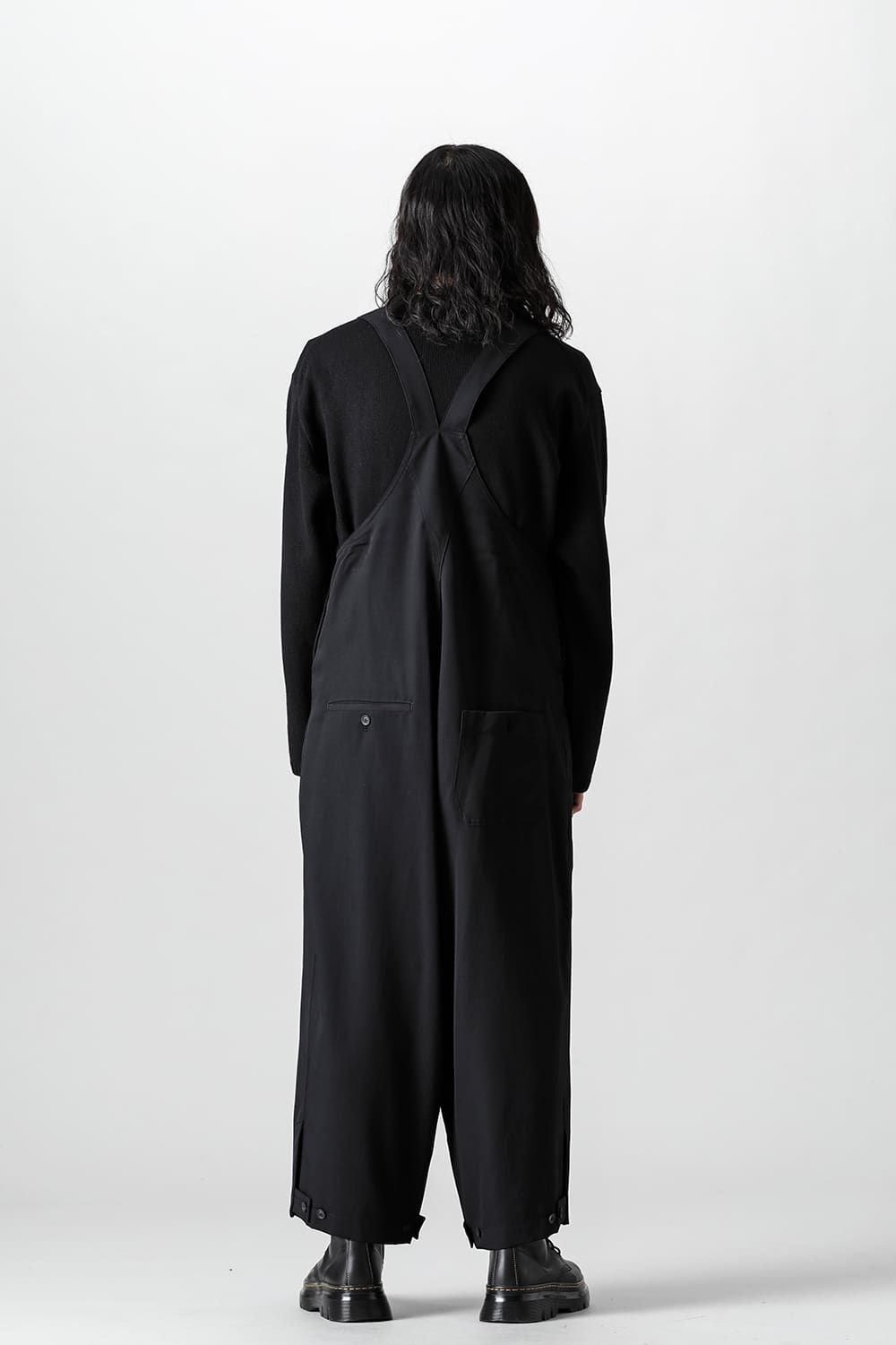 オーバーオール シワギャバジン