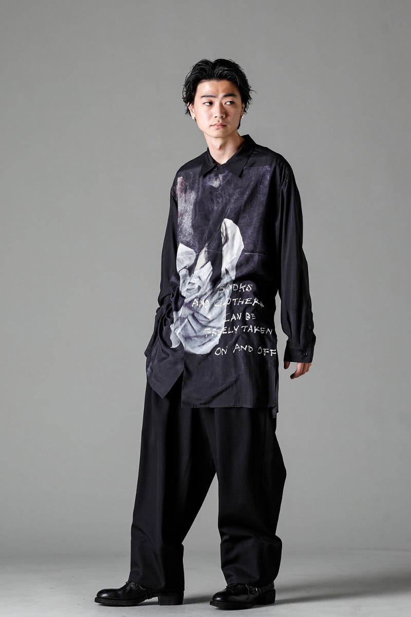 Fly Front Stand Blouse