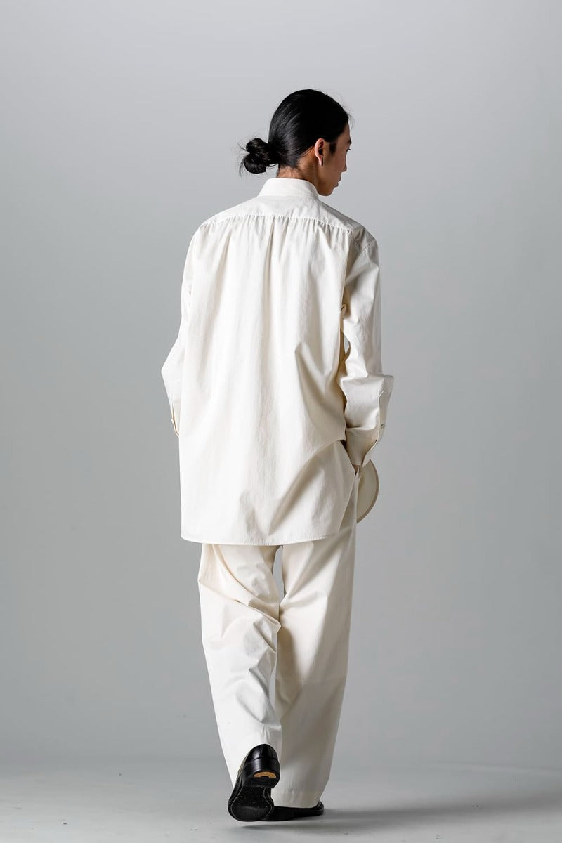 Semi Flared Relaxed Pants Ivory