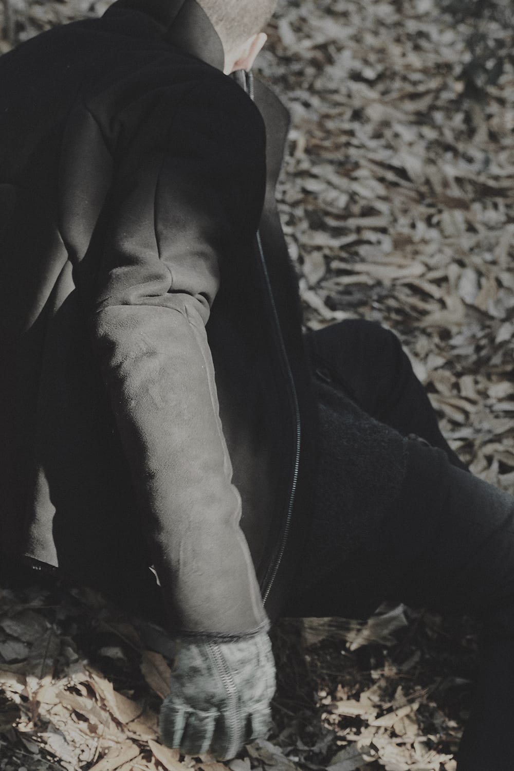 Heavy Lamb mouton High neck Leather jacket