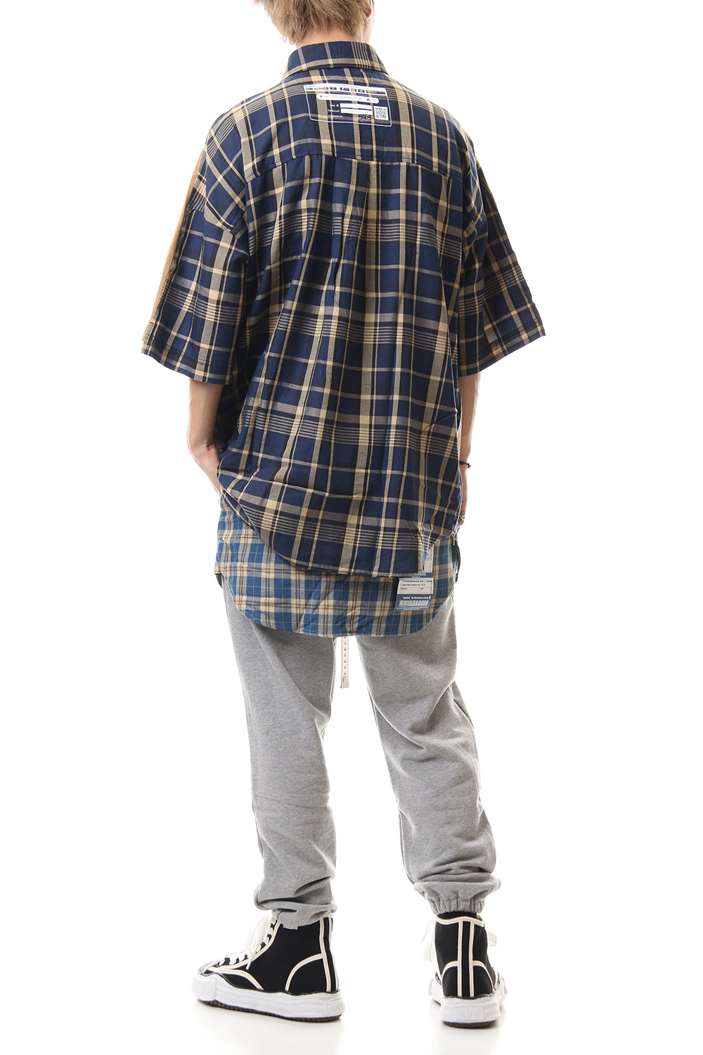 Shirt Docking Zip Slit T-shirt Beige