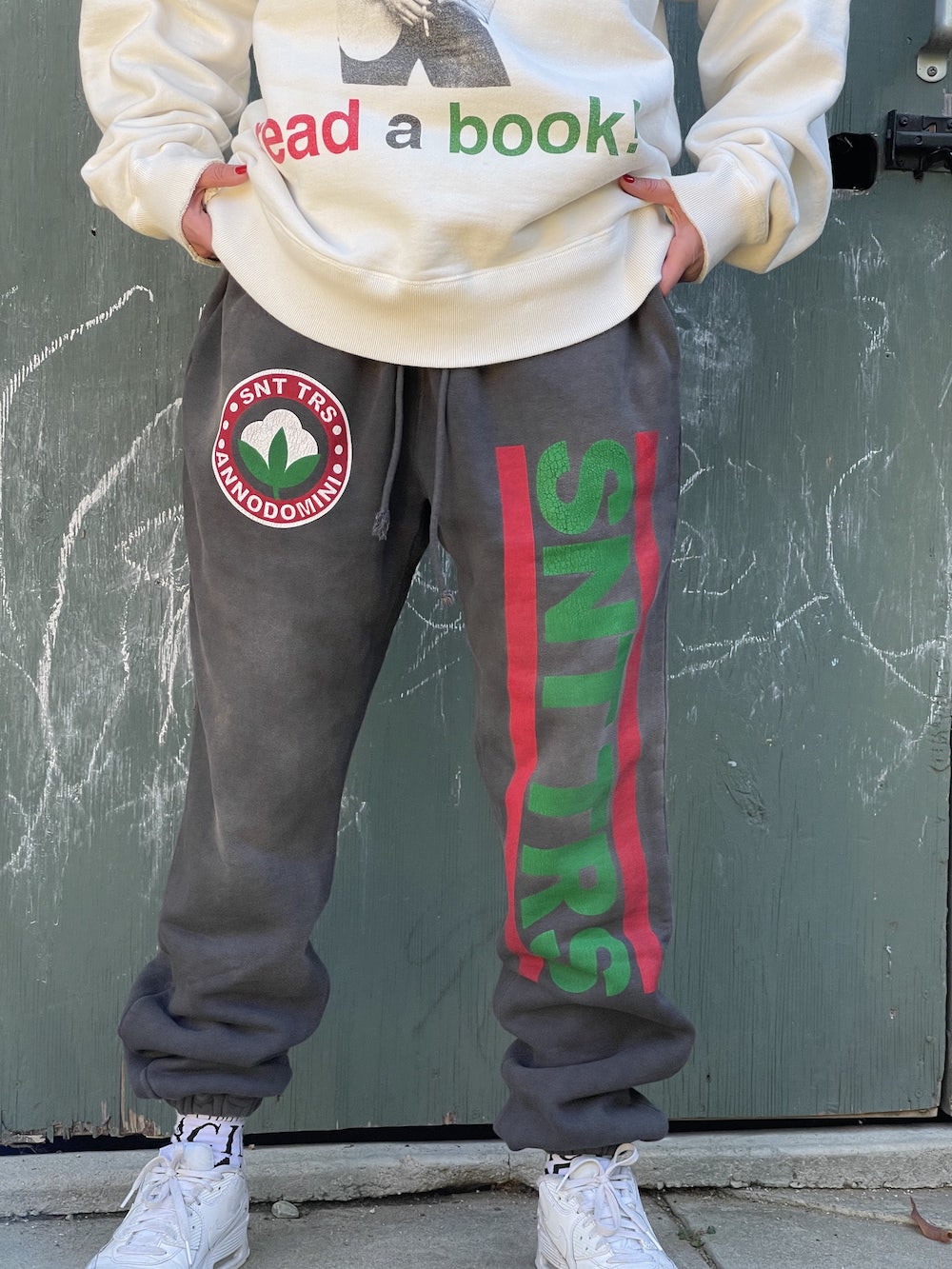 ©SAINT M×××××× × DENIM TEARS "SAINT TEARS" Sweat pants