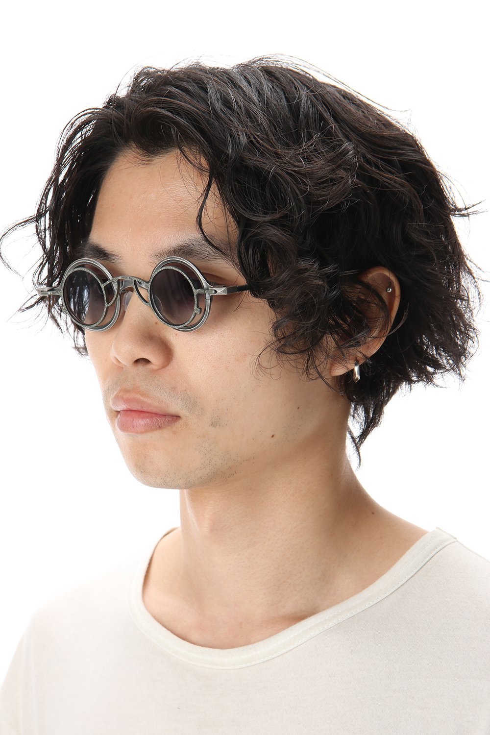 ZIGGY CHEN x RIGARDS Sterling Silver Frame Round sunglasses