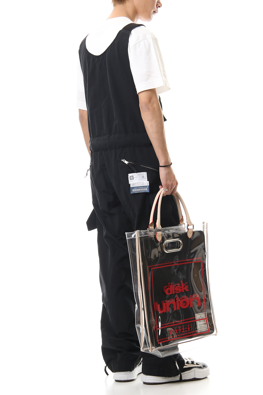 Disk union pvc Shopping Bag Black