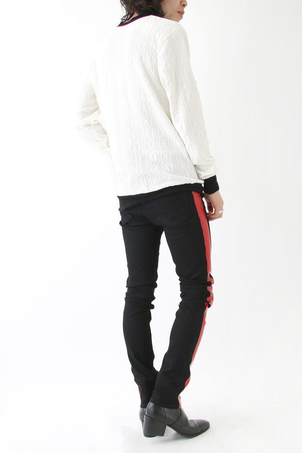 EX FIT DENIM SKINNY SIDE STRIPE RUBBER