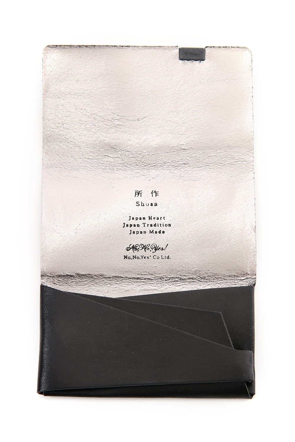 所作 Shosa - No,No,Yes! Card Case - Black x Silver