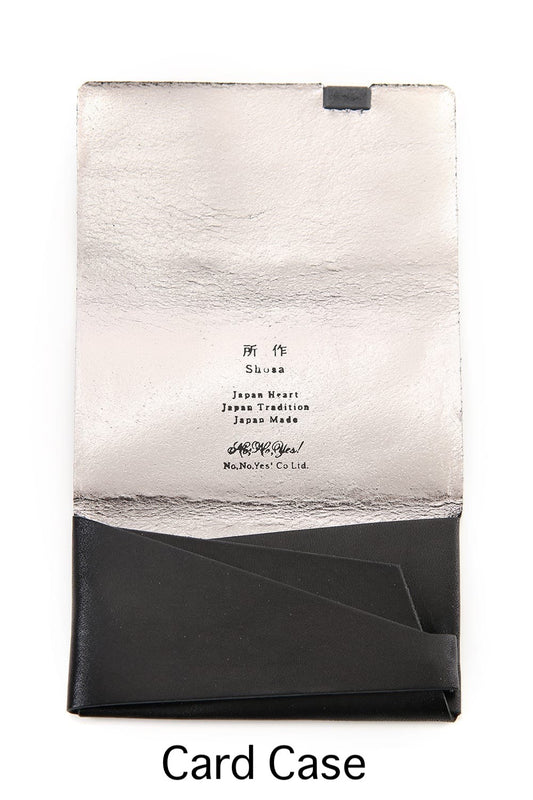 所作 Shosa - No,No,Yes! Card Case - Black x Silver