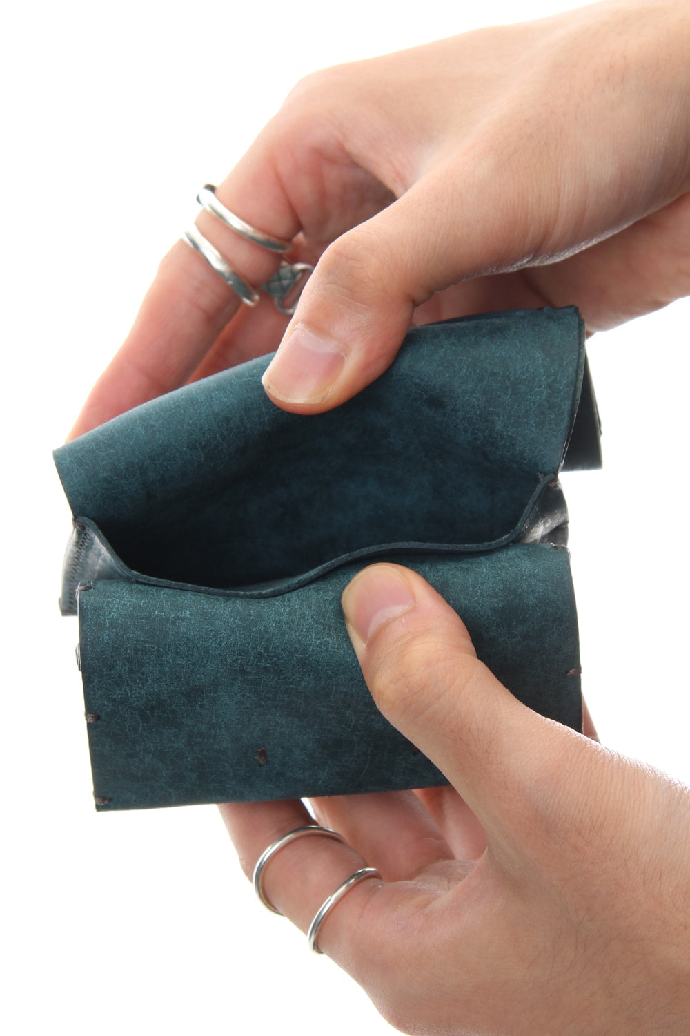 Minimal folded wallet - io-07-014A Petrolio