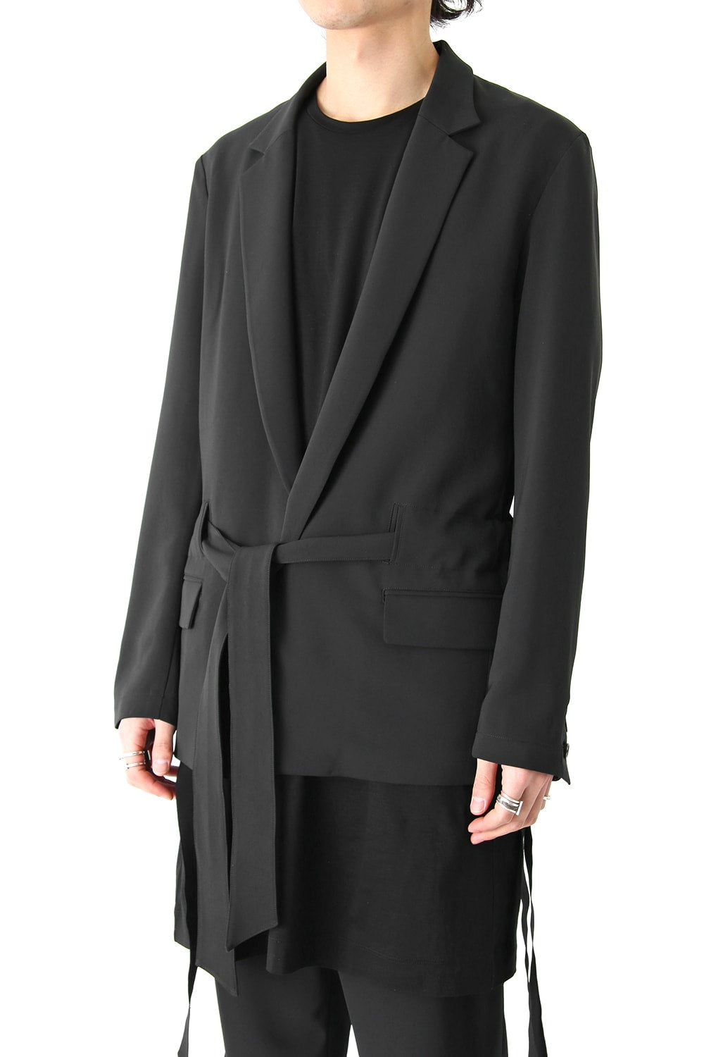ジョーゼットストレッチ BELTED JACKET