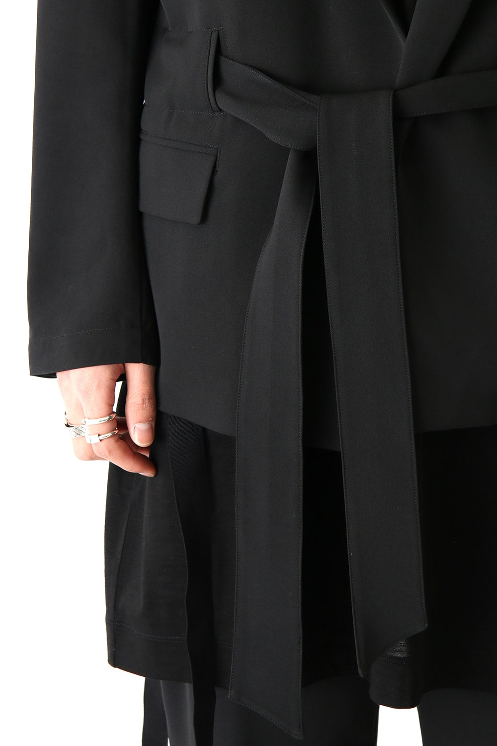 ジョーゼットストレッチ BELTED JACKET
