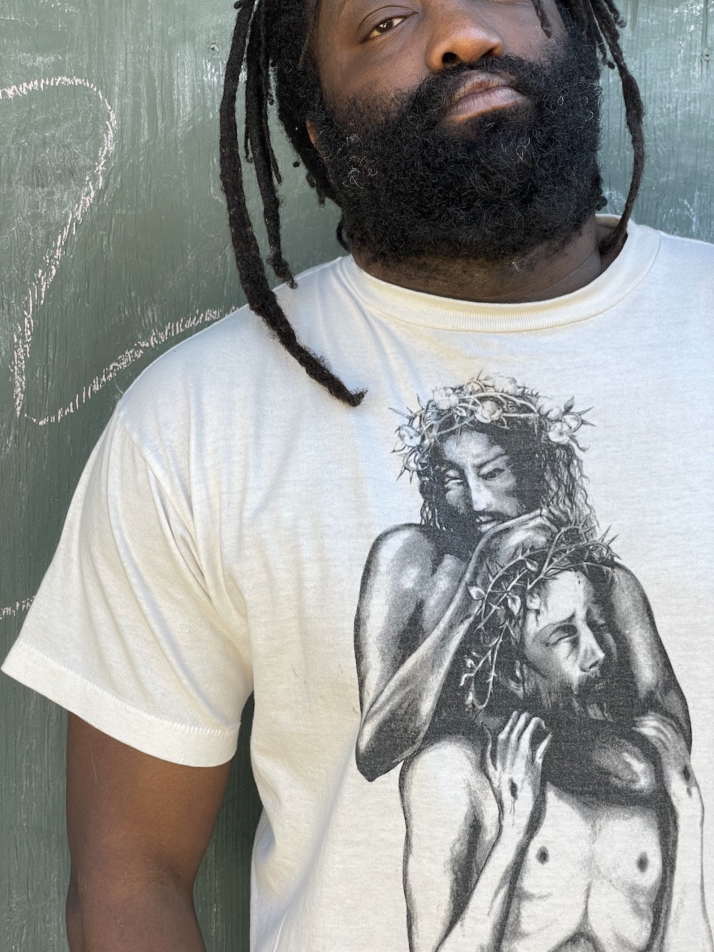 ©SAINT M×××××× × DENIM TEARS DBL Jesus Short sleeve T-shirt