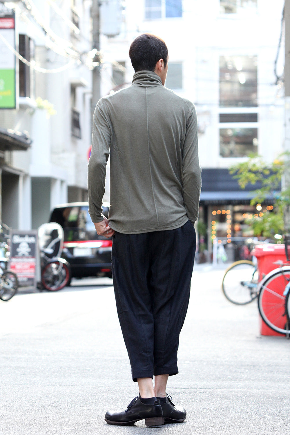 Cropped pants virgin wool / silk