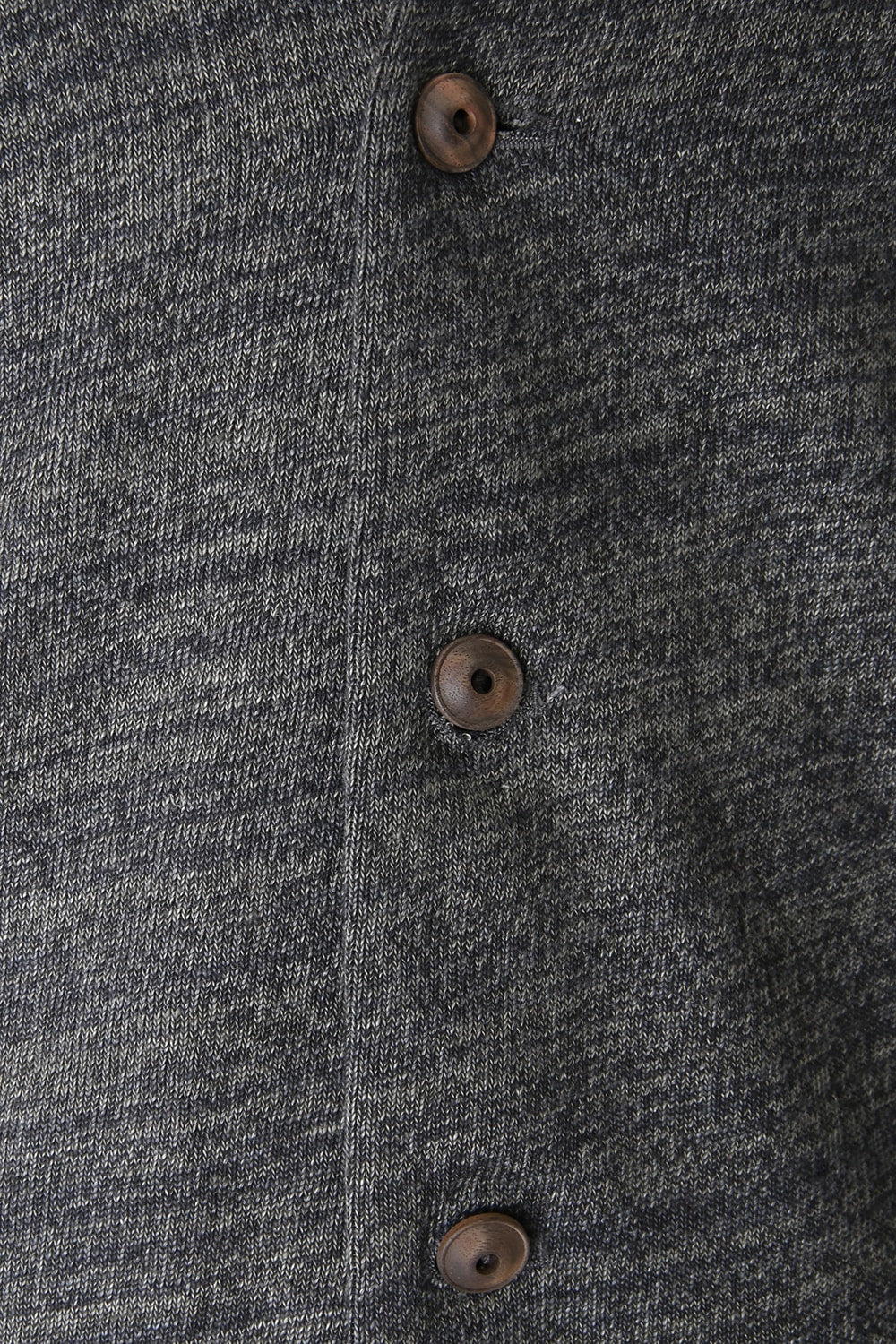 Knit Coat Linen Cotton Jersey Khaki Gray