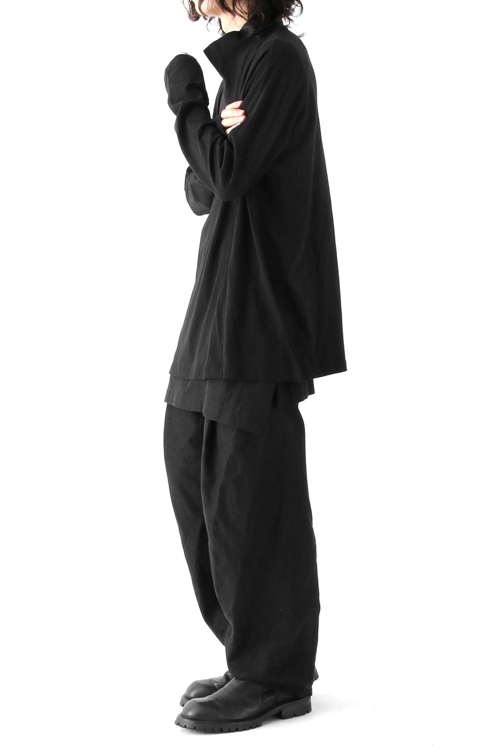 HIGH NECK SEAMED CUT & SEWN