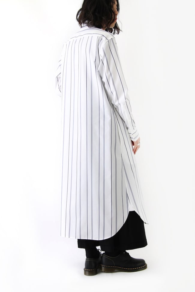 Long Shirt Dress C/E Stripe A