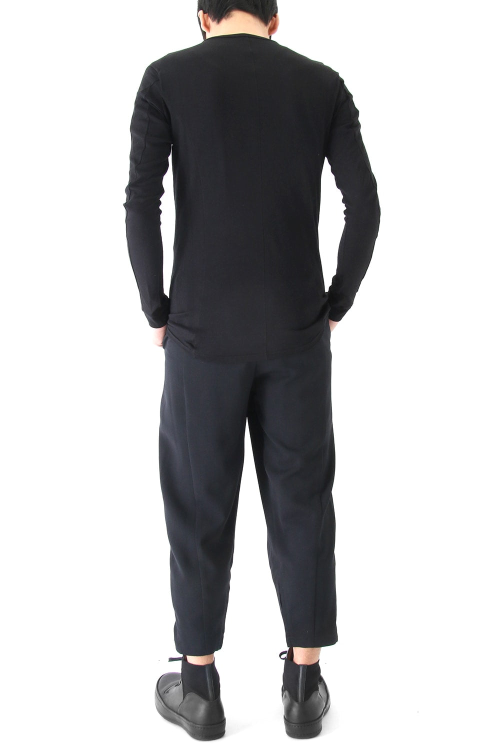 Long Sleeve Silk / Cotton Jersey Black