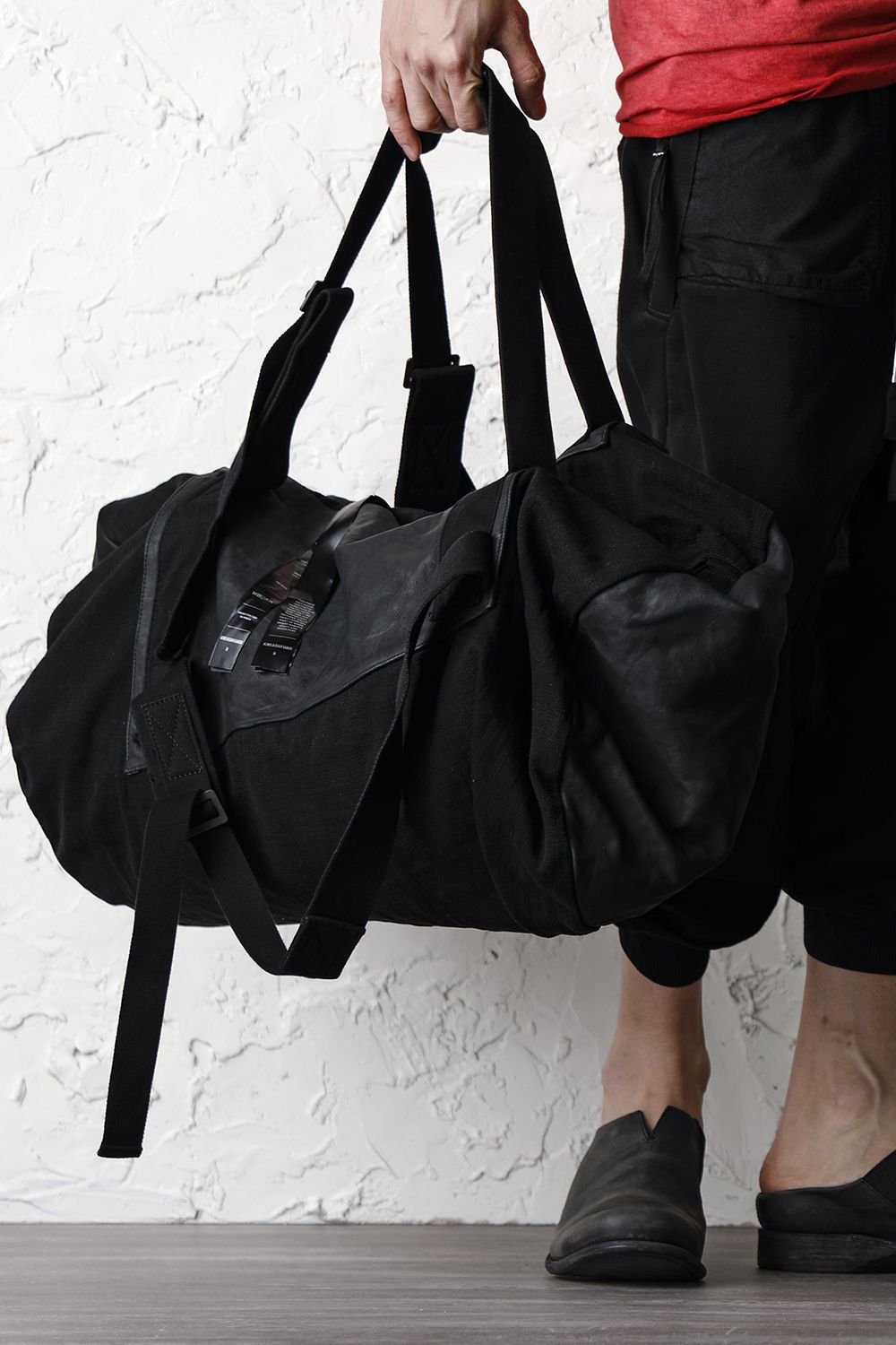 INFANTERY-BAG2 - VEG TAN HORSE SKIN - Black