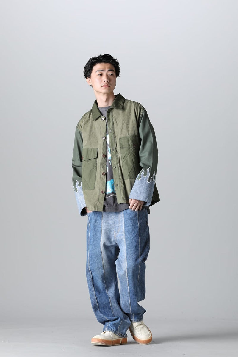 Fire EMB jacket Denim - L2