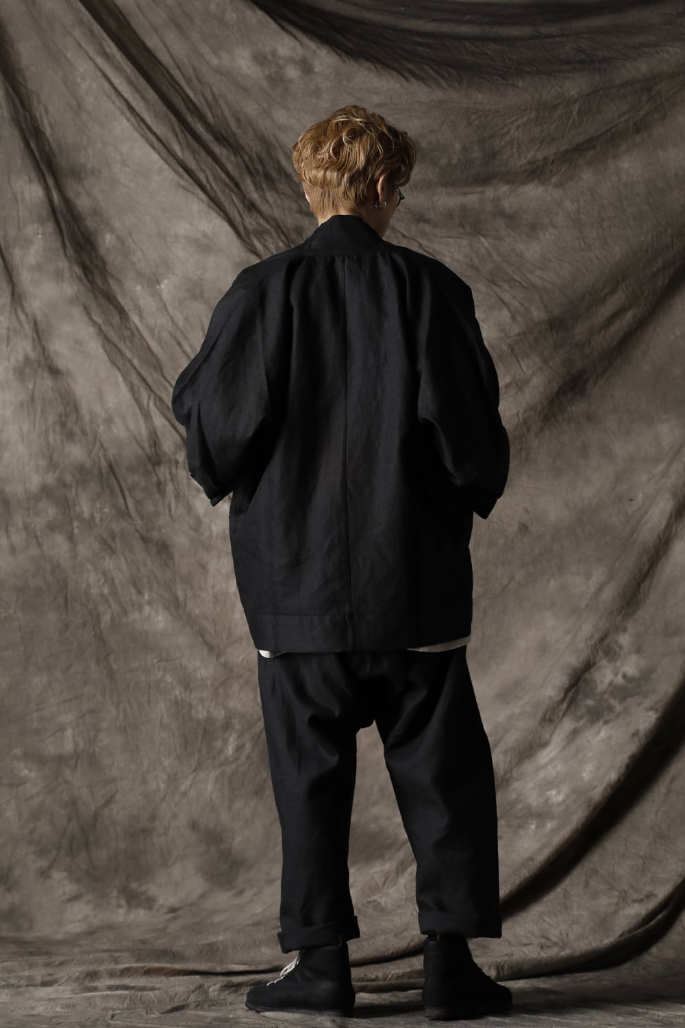 JACKET#43 ANTHRACITE RAMIE/LINEN TWILL