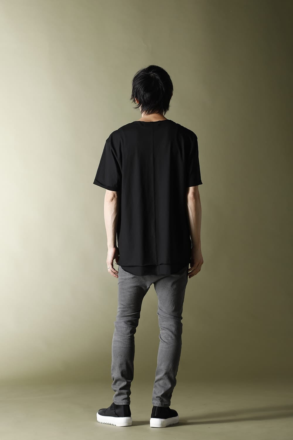 Layered Cutsew 5th(C-Neck Oversize) Black