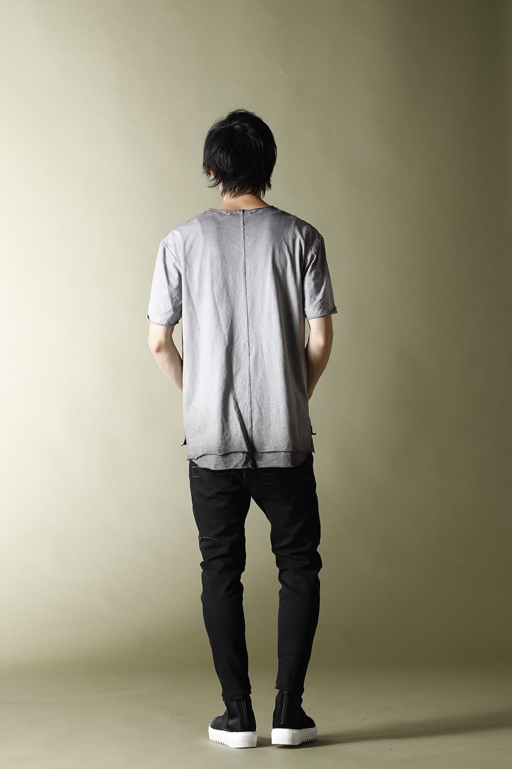 オーバーサイズ ダイ 5th レイヤードカットソー ライトグレー