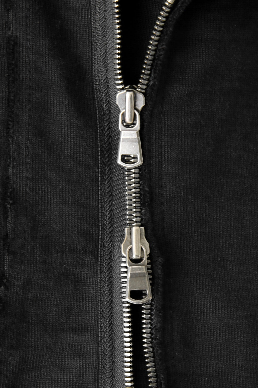 Loop Wheel Machine sewing Hooded Coat Black