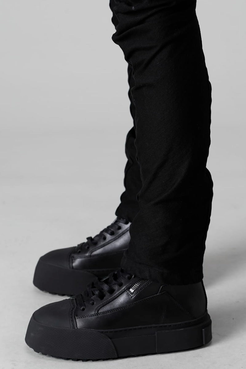 10.5oz ストレッチデニム ダメージペイント カーゴスキニーデニム